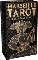 Carica l&#39;immagine nel visualizzatore di Gallery, Marseille Tarot Gold &amp; Black Edition
