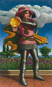 Pre-Raphaelite Tarot - Fante di Denari