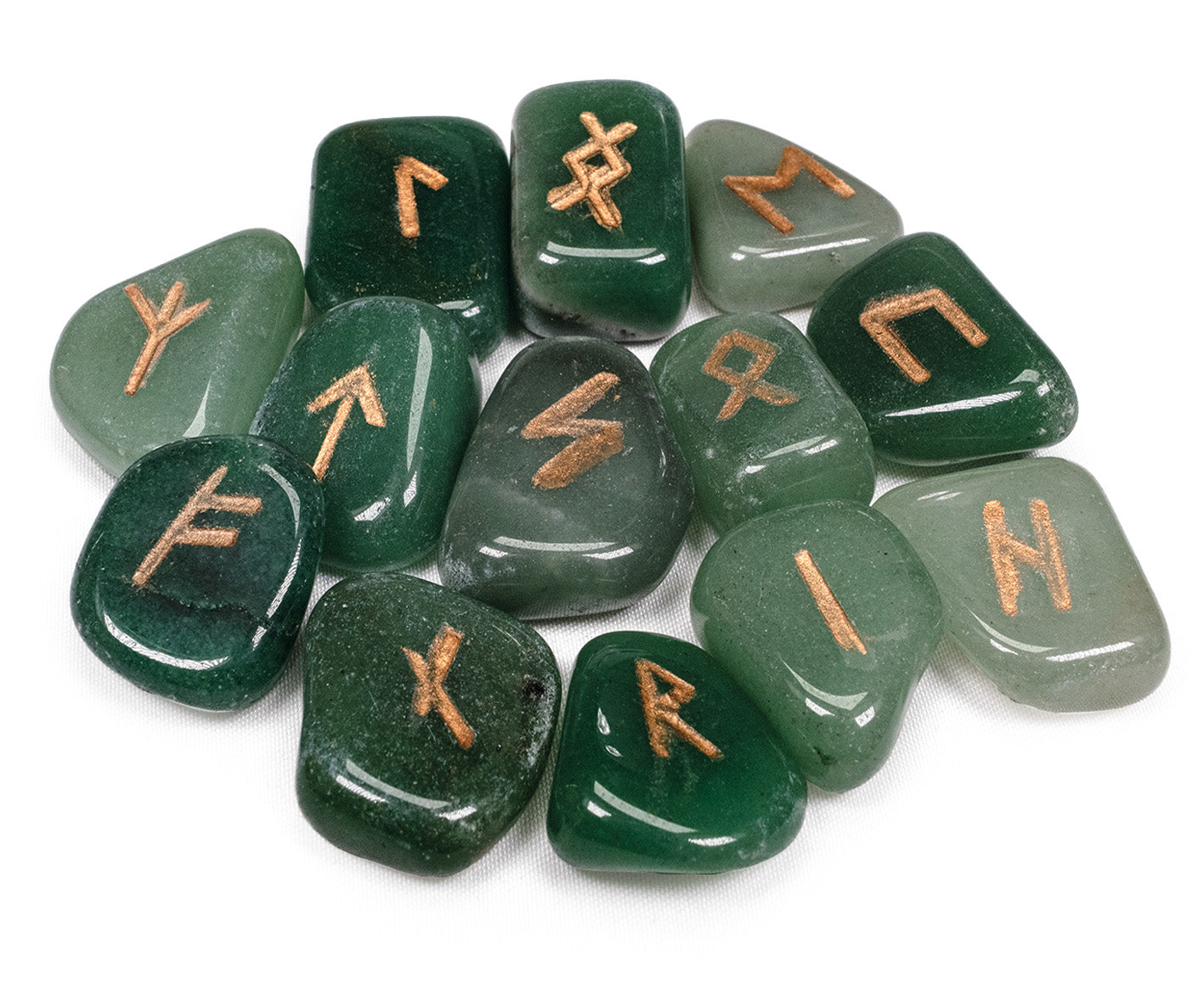Rune in Avventurina Verde